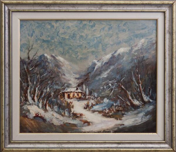 Κακαβράκας Στέργιος ζωγραφική χιονισμένο τοπίο